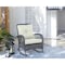 Manhattan Comfort Furttuo Steel Rattan Outdoor Rocking Chair with Cushions in Cream OD-CV017-CR - alternate 2